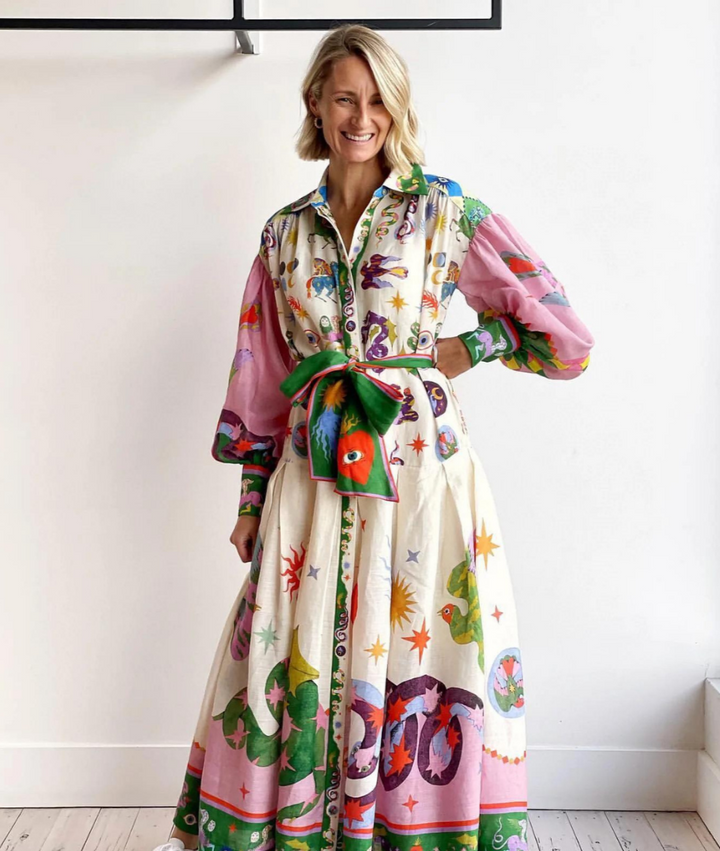 Elegant Italian Maxi Dress – Bianca-S-The Livary