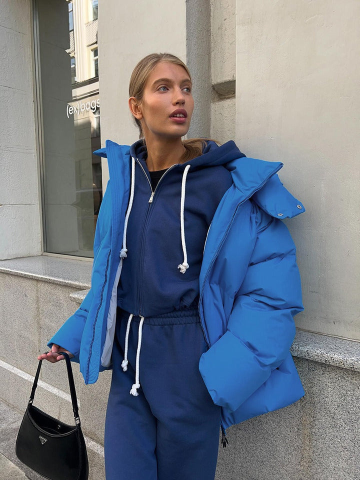 Comfortable Ladies Winter Coat - Aurora Luxe-Blue-S-The Livary