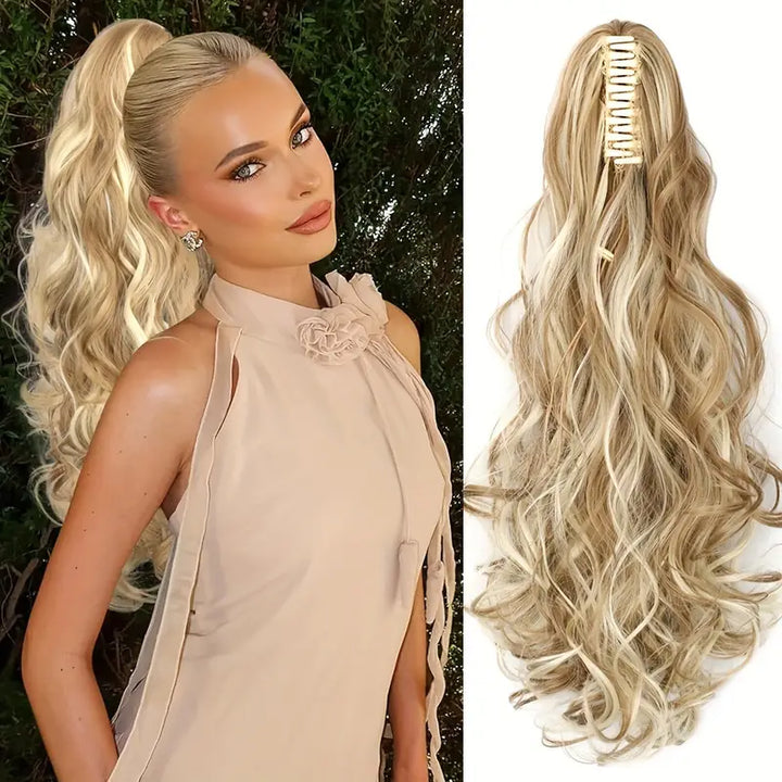 Hair extension Ponytail 21.7 inches – Veloura-Wavy-Blond-The Livary