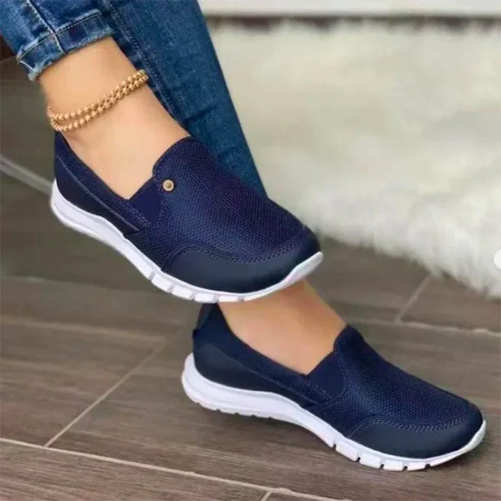 Elegant orthopedic diabetic shoes for women – Veronica Comfort-Blue-3-The Livary