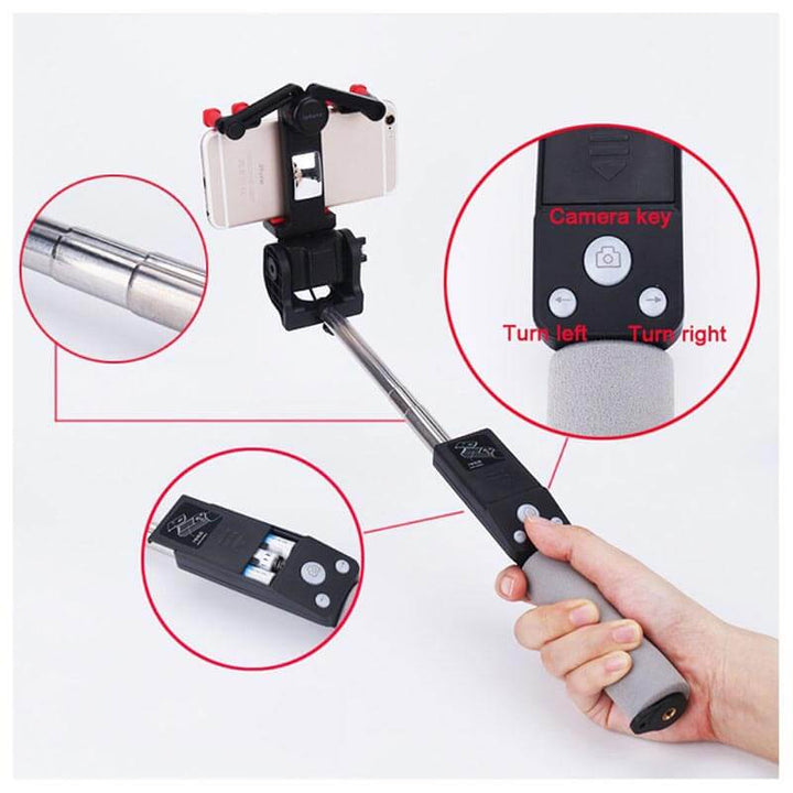 Bluetooth Selfie Stick with 360° Rotation – SpinShot-Black-The Livary