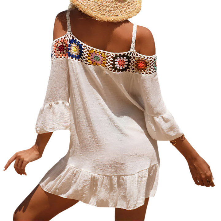 Strapless mini dress with a loose fit – Livia-Beige-One size-The Livary