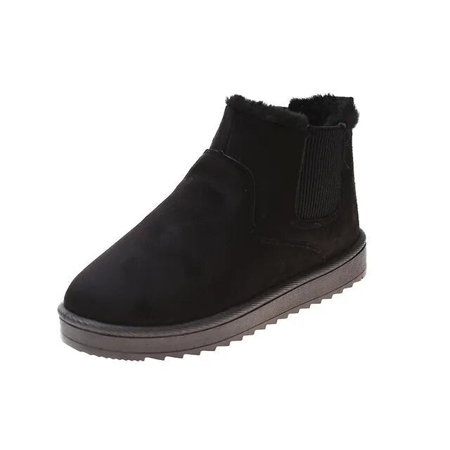 Comfy Thermal Slip-on Snow Boots - Sofia-Black-2.5-The Livary