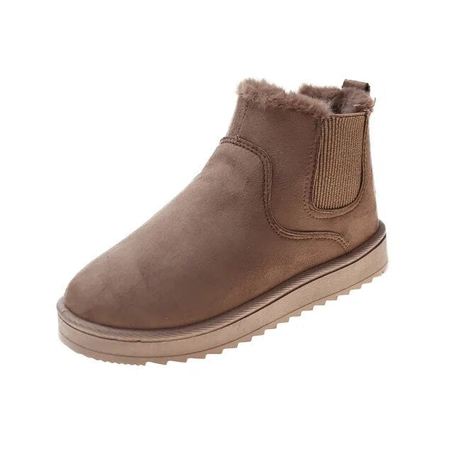 Comfy Thermal Slip-on Snow Boots - Sofia-Brown-2.5-The Livary