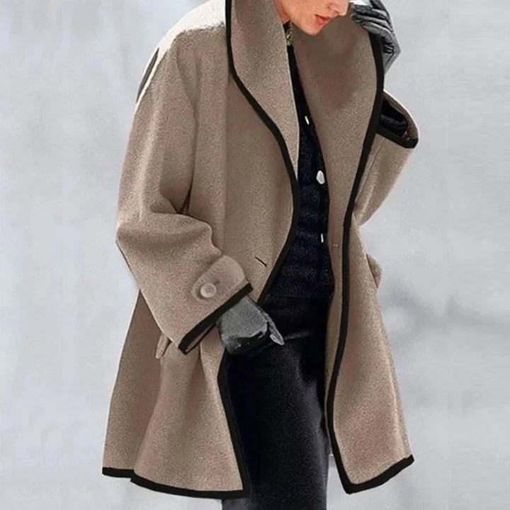 Warm Winter Wool Ladies Trench Coat - Emma-Brown-S-The Livary
