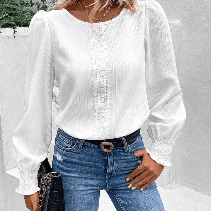 Comfortable Ladies Blouse - Lana-White-XS-The Livary