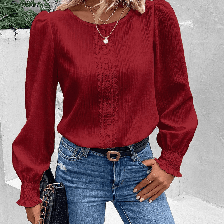 Comfortable Ladies Blouse - Lana-Red-XS-The Livary