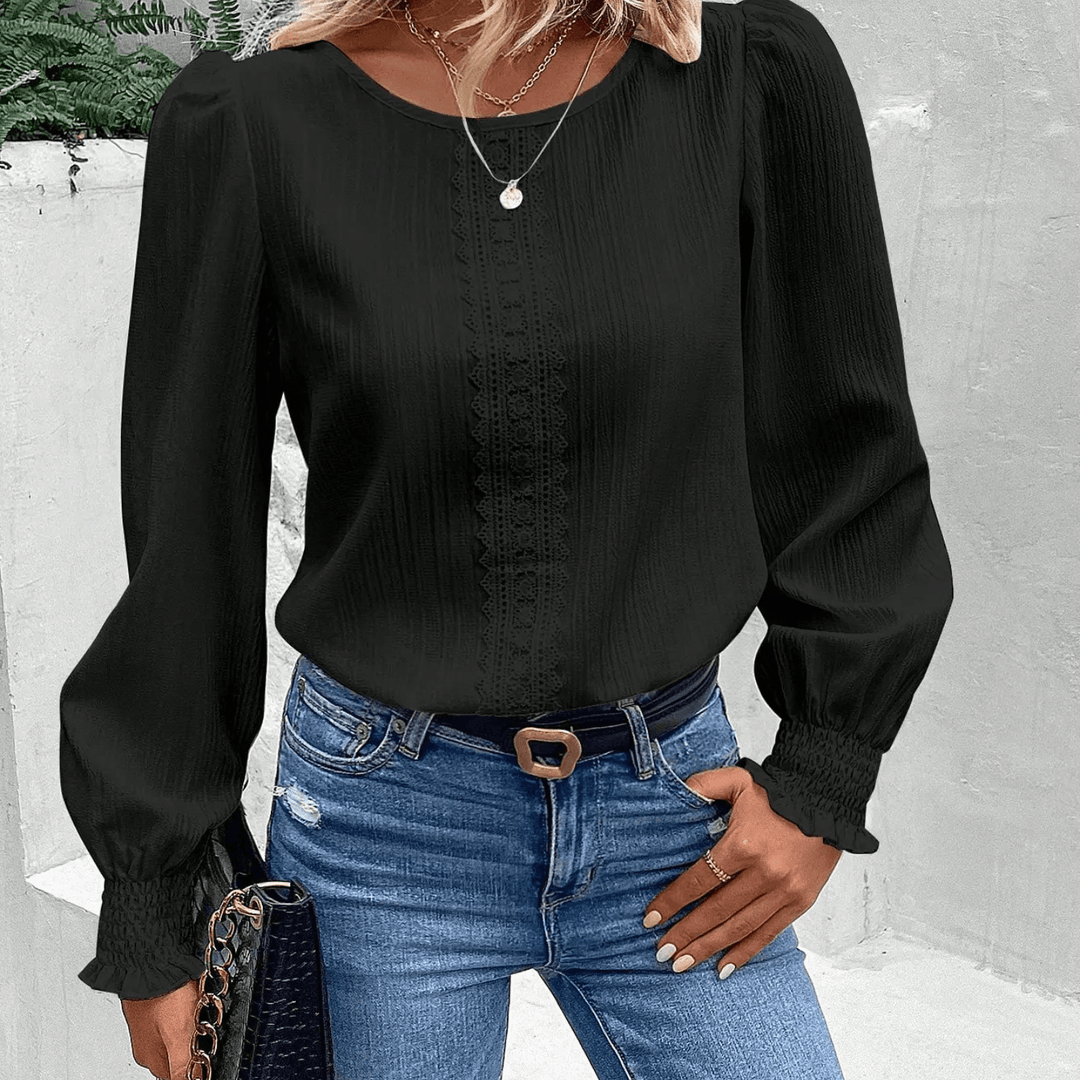 Comfortable Ladies Blouse - Lana-Black-XS-The Livary