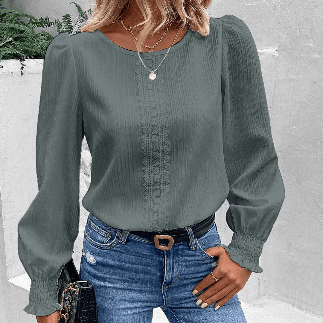 Comfortable Ladies Blouse - Lana-Grey-XS-The Livary