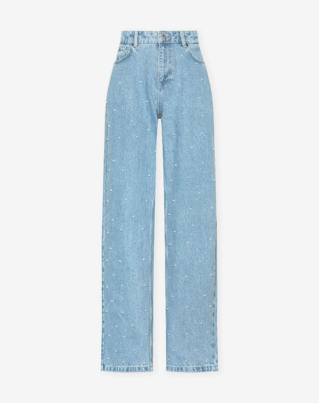 Glitter Ladies Jeans - Luminara-S-Light blue pearls-The Livary