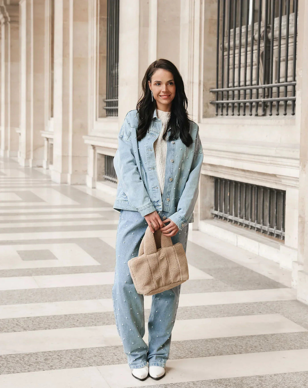 Shiny Denim Jeans - StarStruck-S-Light Blue Striped-The Livary