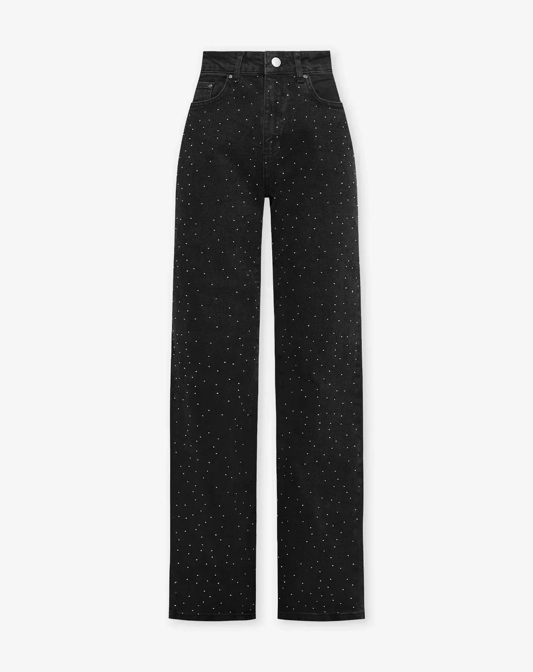 Glitter Ladies Jeans - Luminara-S-Black Light Pearls-The Livary