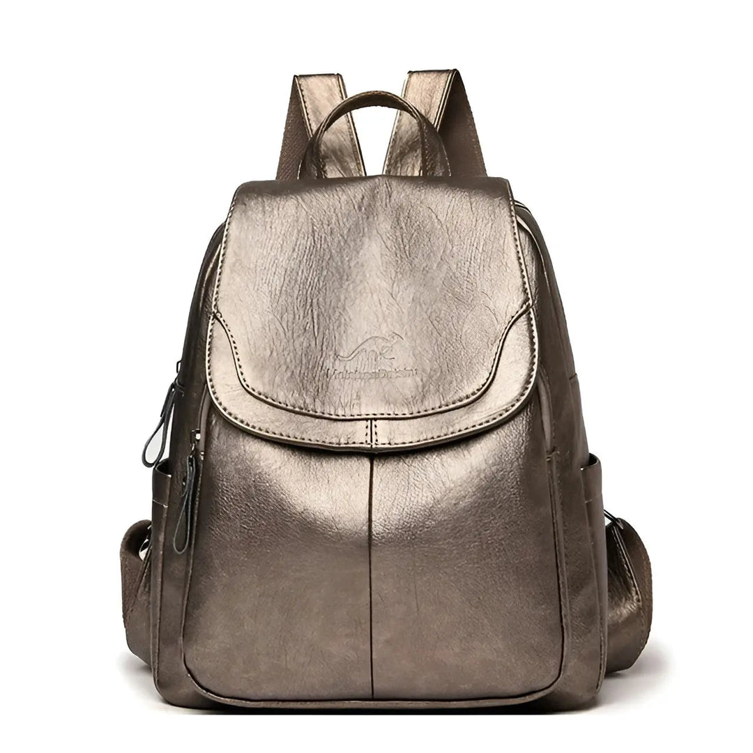 Vintage Leather Women's Backpack - Isabella-Bronze-The Livary