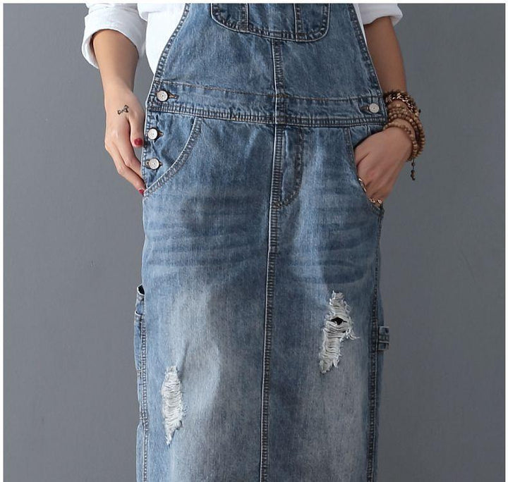 Stylish Denim Dress - Eliza-S-The Livary