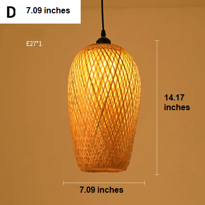 Handmade Rattan Pendant Lamp - RayaLicht-A- 40 cm-The Livary