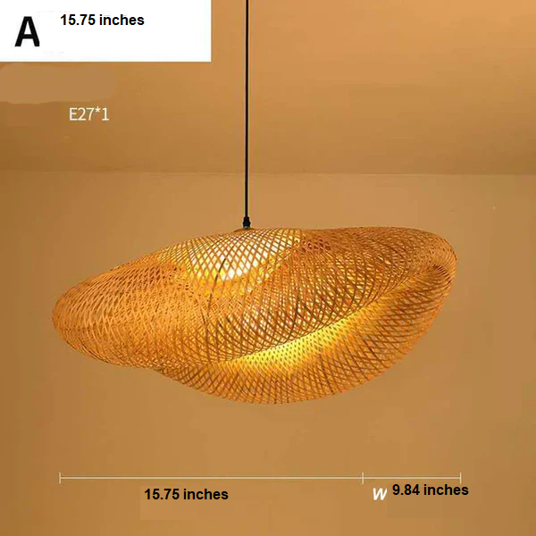 Handmade Rattan Pendant Lamp - RayaLicht-A- 40 cm-The Livary