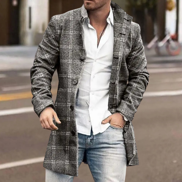 Trendy Classic Men's Coat - Matthis-Light grey-S-The Livary