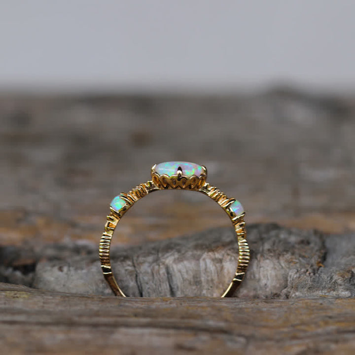 "Love and Sincerity" - Opal Vintage Ring - Isabella-1.93 in-The Livary