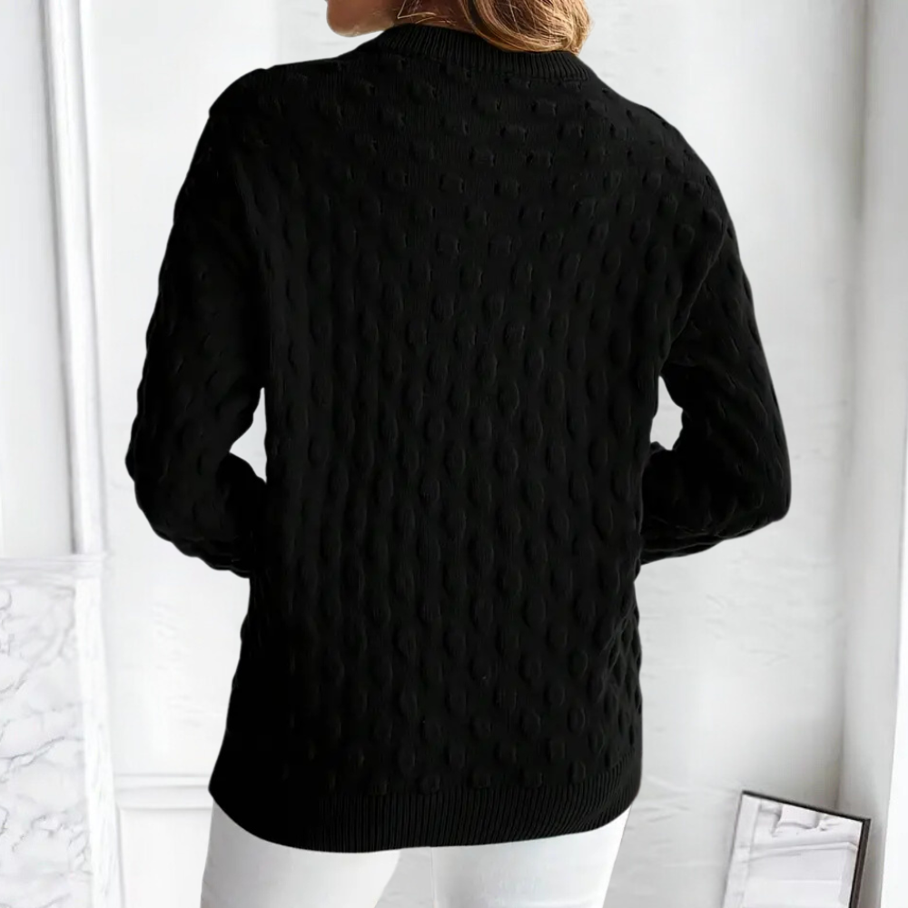 Stylish Cashmere Women's Sweater - Noa-Black-XS-The Livary