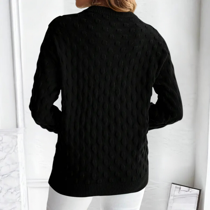 Stylish Cashmere Women's Sweater - Noa-Black-XS-The Livary