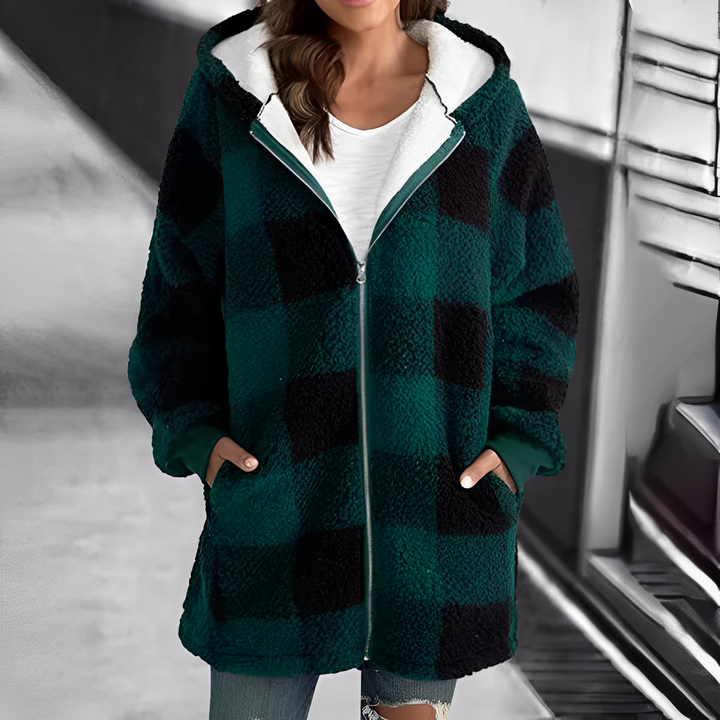 Ladies' Coat with Hood - Camila-Green-S-The Livary