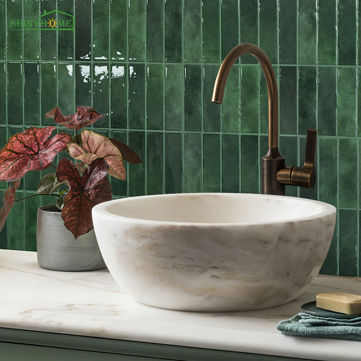 Style Tiles | Waterproof Self-Adhesive Tile Stickers for Wall Decoration-10-Green-The Livary