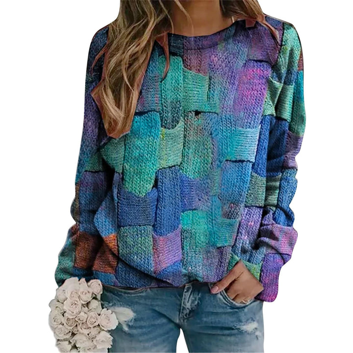 Colourful Sweatshirt with Unique Design - Vivelle-S-The Livary