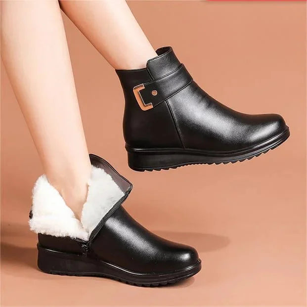 Orthopaedic Leather Ladies' Boots - Ella-Black (Black Lined)-2.5-The Livary