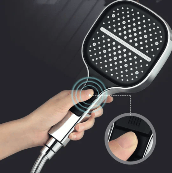 Luxury Shower Head with 7 Settings – HydraLux-Black-The Livary