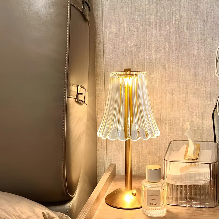 Golden Crystal Table Lamp - Aurora Luxe-Classic-The Livary