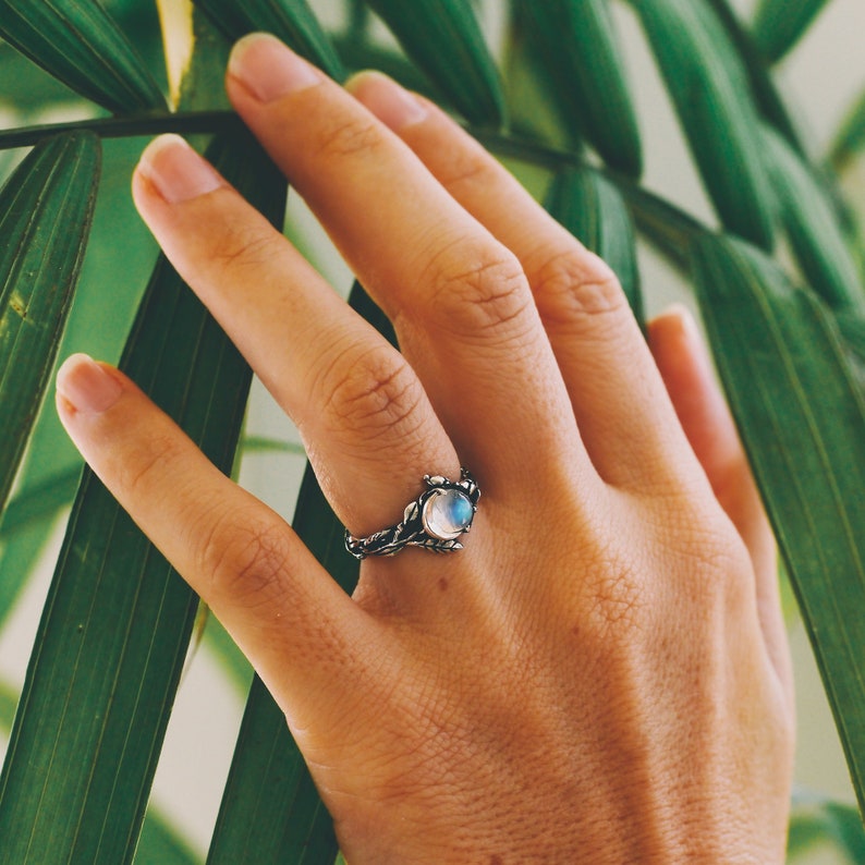 Stylish Moonstone Statement Ring - Iris-Moon-2.01 in-The Livary