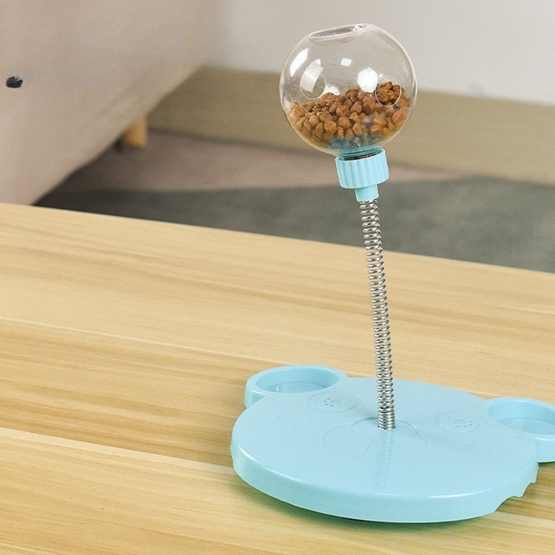 Interactive Pet Toy with Treat Dispense – TreatTumble-Blue-The Livary