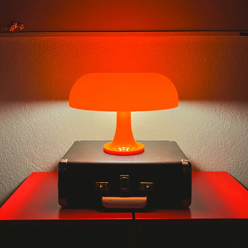 Portable & Luxury Mushroom Table Lamp - LumiShroom-Orange-The Livary