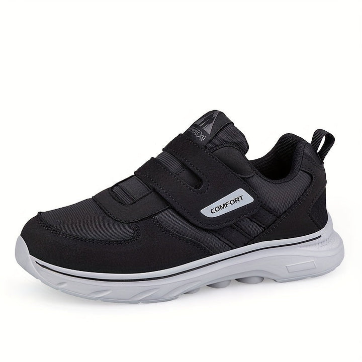 Comfortable Loop Shoes with Velcro - EasyStride-Black-3.5-The Livary
