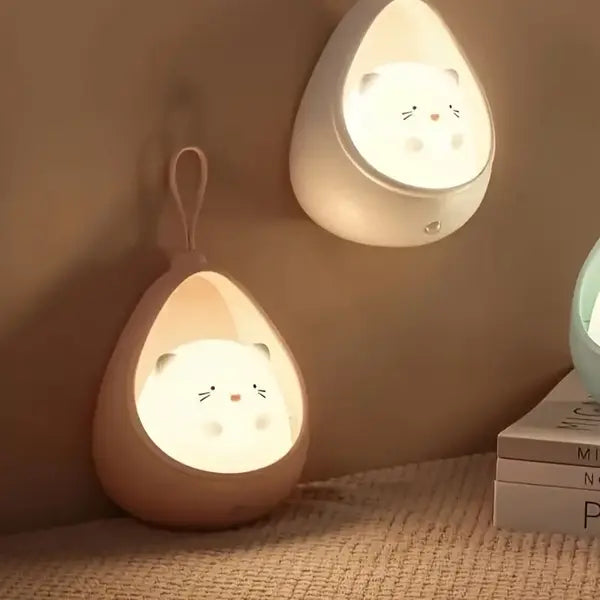 Animal Night Light - PurrLight-Pink-Katje-The Livary