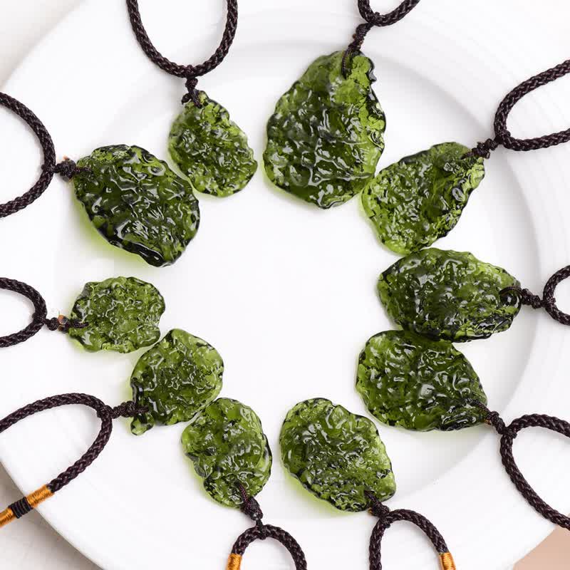 Purification Green Moldavite Necklace - Alina-Necklace + Natural Stone-3-5g-The Livary