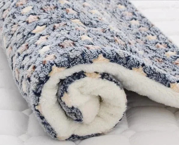 Warm Cat Blanket - SnuggleSoft-Blue & Star-S-The Livary