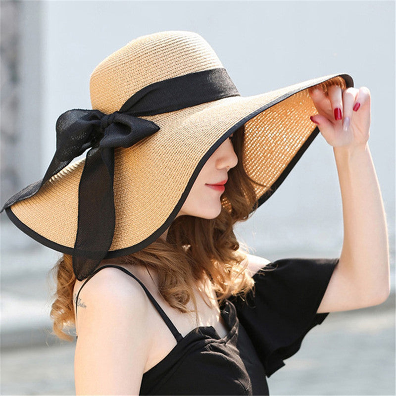 Light women's summer hat with a wide brim and stylish design – Vivian-Khaki-The Livary