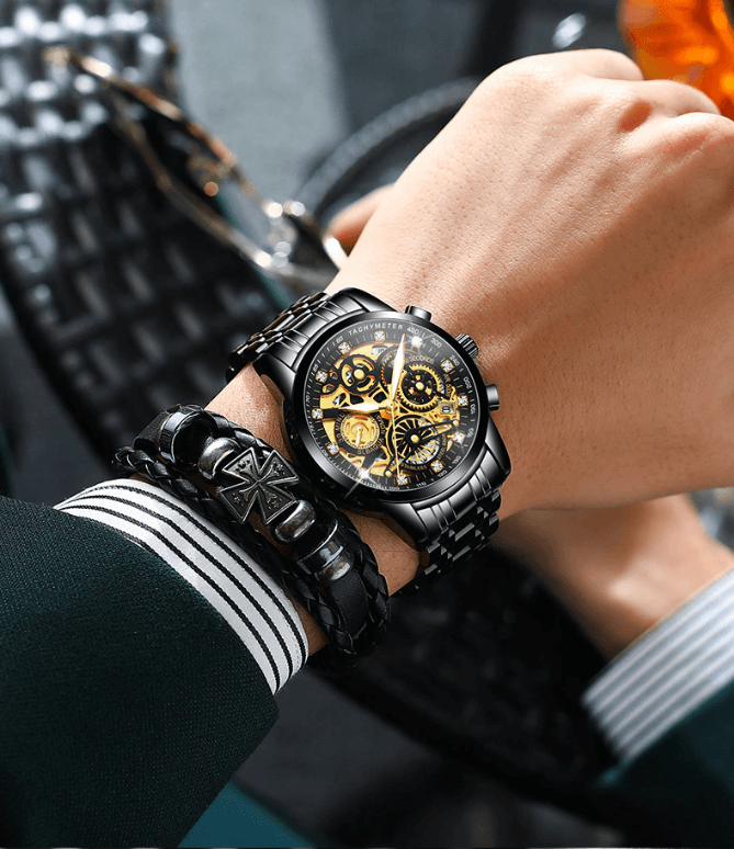 Skeleton Men's Watch - Eclipse-Silver-The Livary