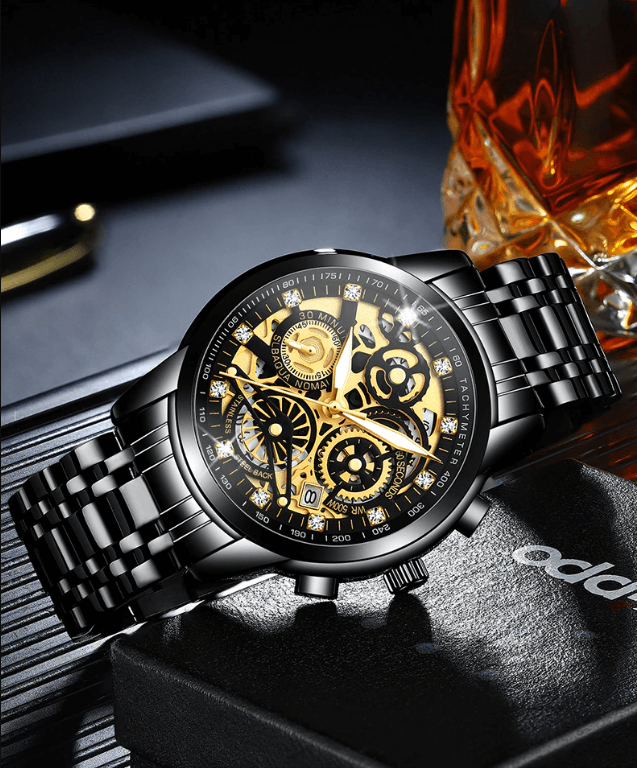 Skeleton Men's Watch - Eclipse-Silver-The Livary