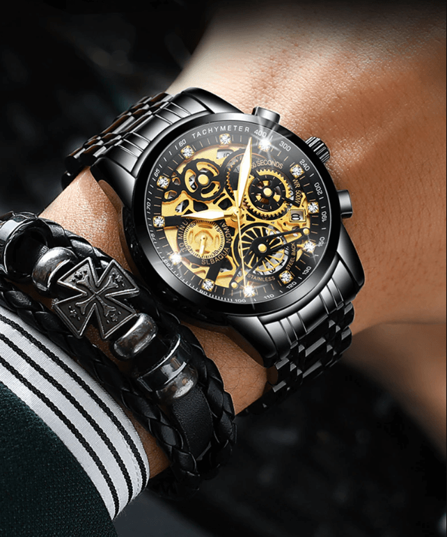 Skeleton Men's Watch - Eclipse-Silver-The Livary