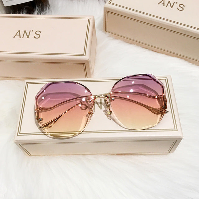 Stylish Boho Sunglasses for Women - Luna Shades-Purple-Yellow-The Livary