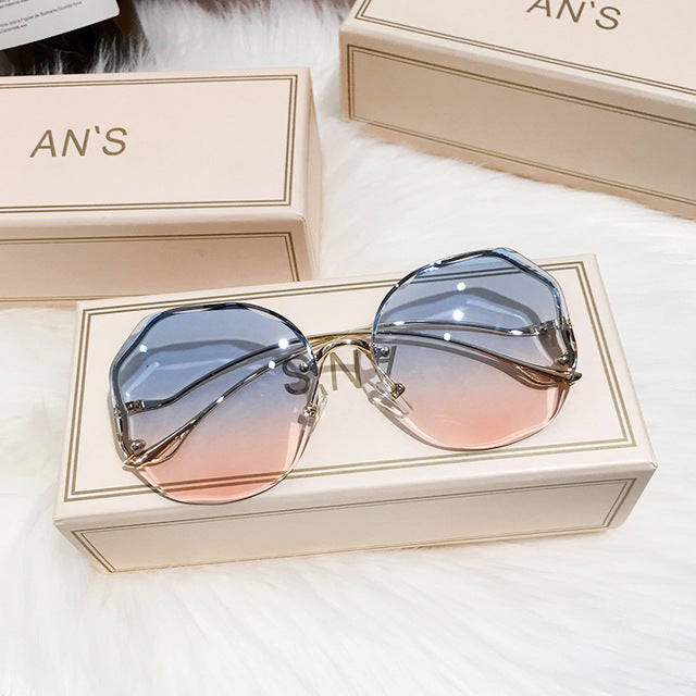 Stylish Boho Sunglasses for Women - Luna Shades-Blue-Pink-The Livary