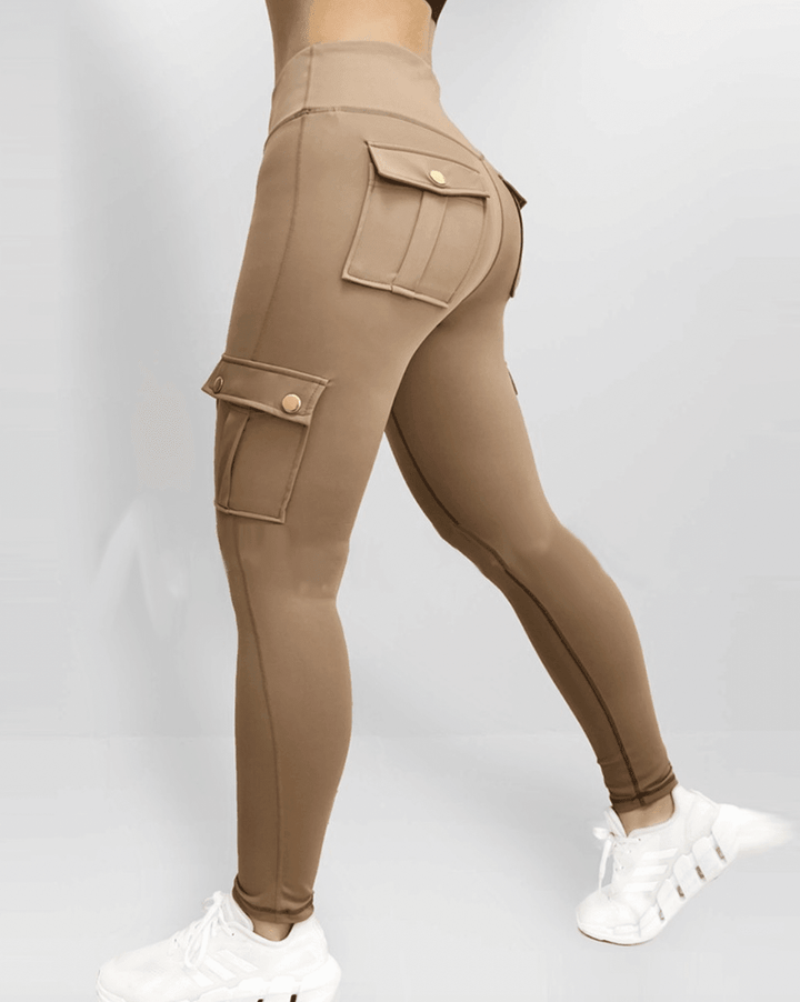 Stretch Cargo Trousers - Livia-Khaki-XS-The Livary