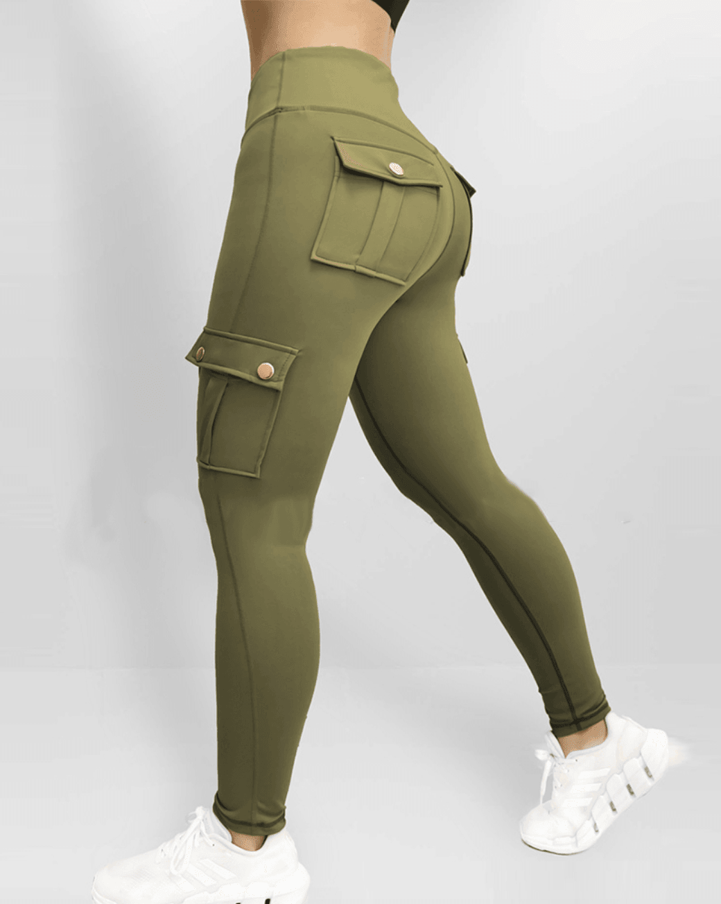 Stretch Cargo Trousers - Livia-Green-XS-The Livary