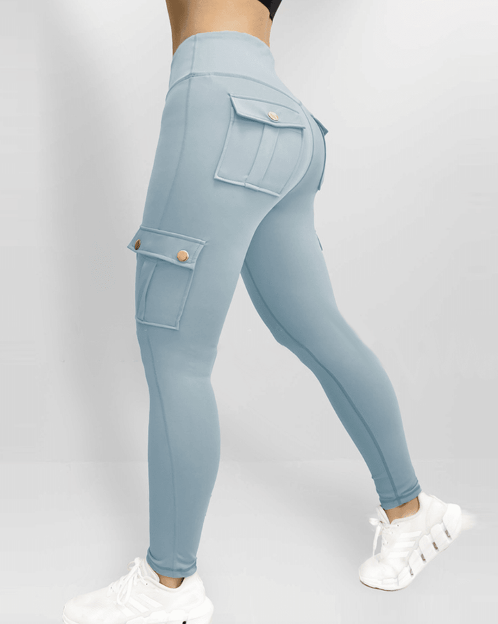 Stretch Cargo Trousers - Livia-Light blue-XS-The Livary