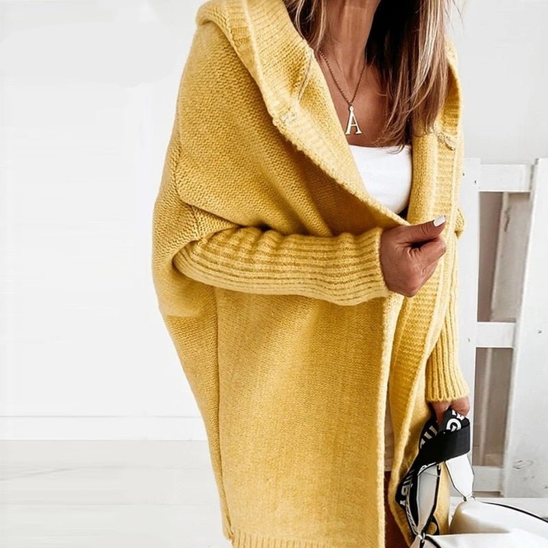 Comfortable Ladies Cardigan - Luna-Yellow-S-The Livary