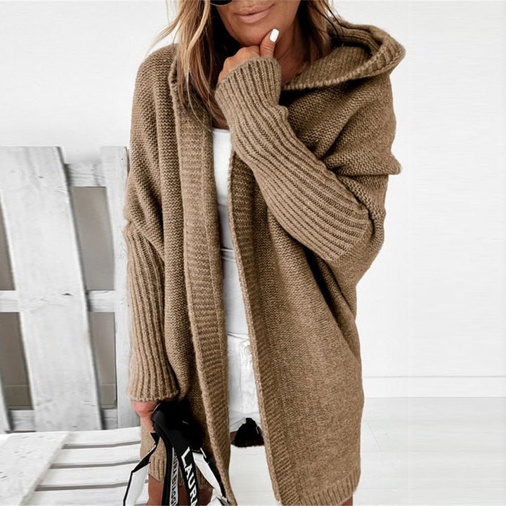 Comfortable Ladies Cardigan - Luna-Khaki-S-The Livary