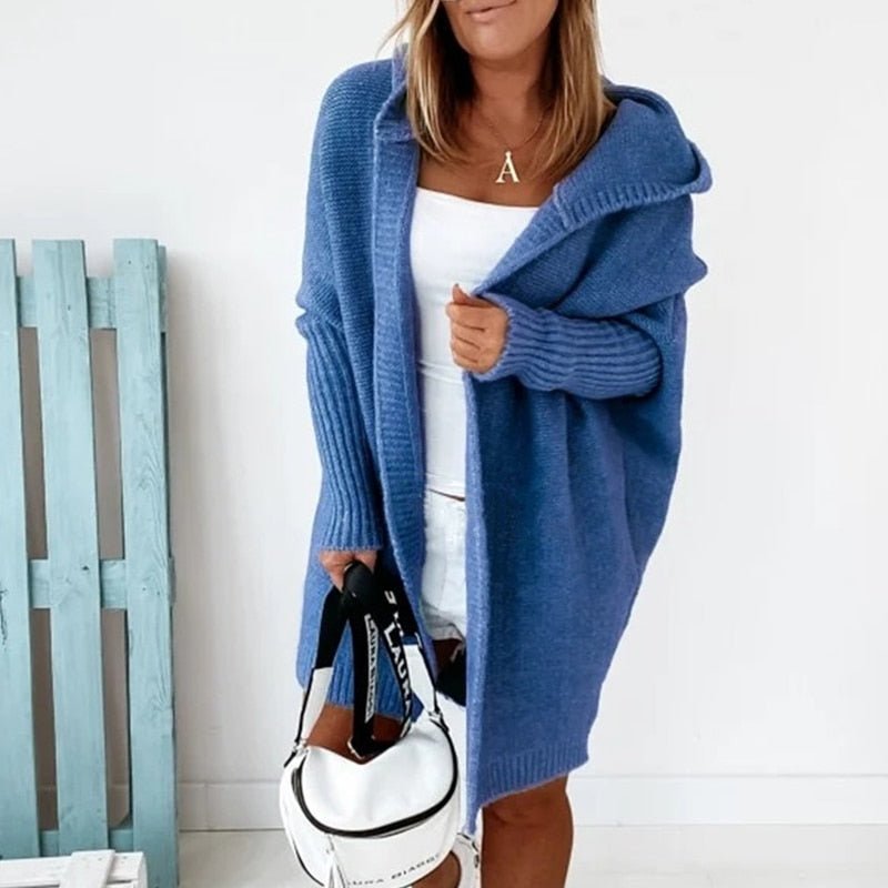 Comfortable Ladies Cardigan - Luna-Blue-S-The Livary