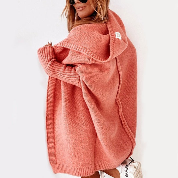 Comfortable Ladies Cardigan - Luna-Orange-S-The Livary